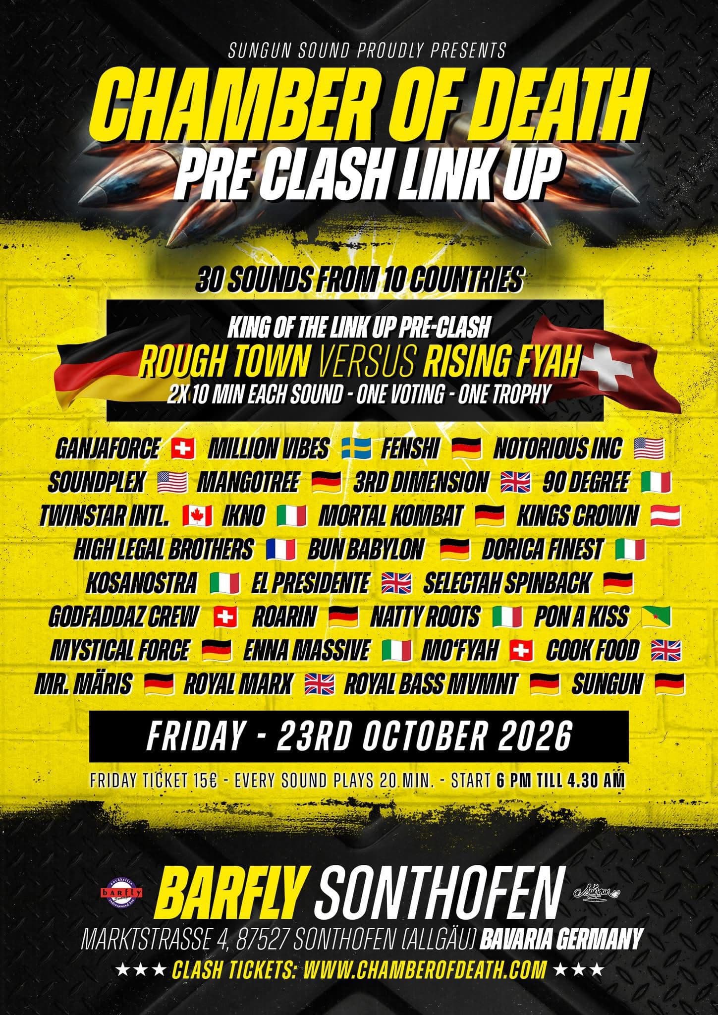Chamber of Death Pre Clash Link Up 2026 - 30 Sounds from 10 Countries in Sonthofen Germany