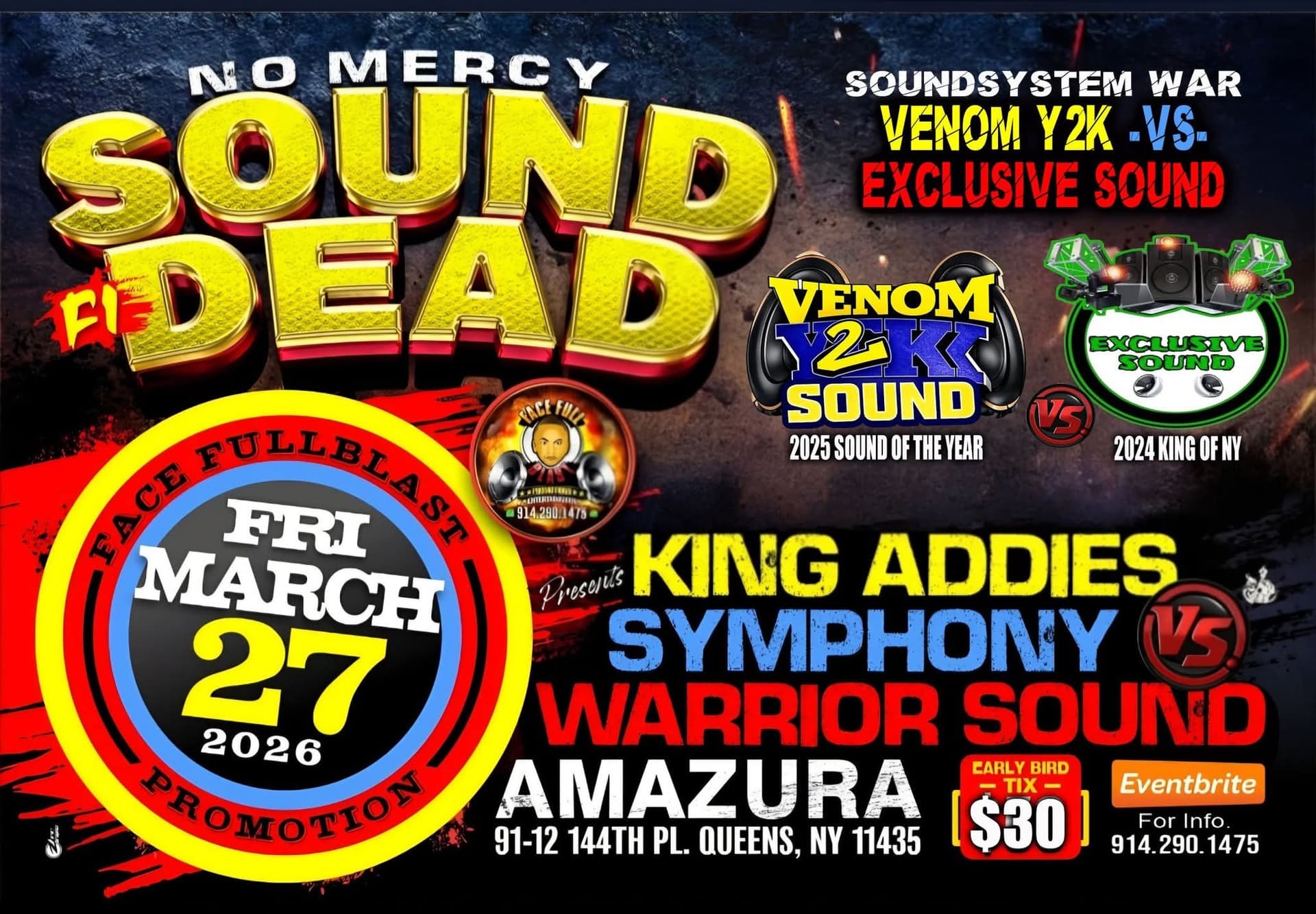 No Mercy Sound Fi Dead 2026 - Venom Y2K vs Exclusive Sound, King Addies vs Symphony vs Warrior Sound