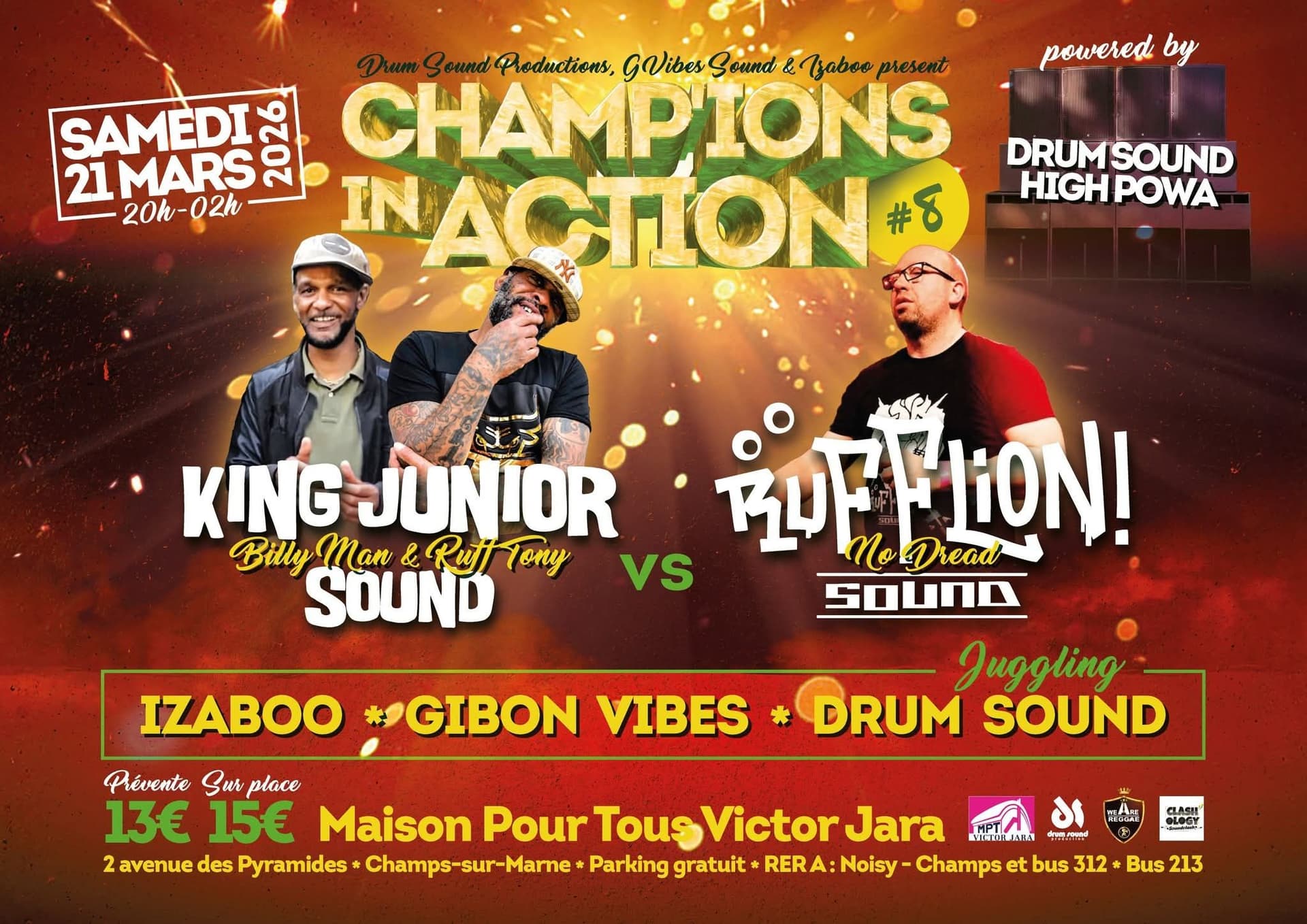 Champions in Action #8 2026 - King Junior Sound vs Ruff Lion Sound - Champs-sur-Marne France
